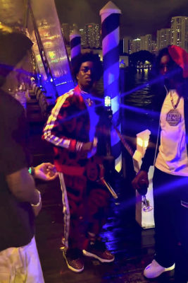 Inc Style Kodak Black Palm Angels Snake Tracksuit And Moncler X Palm Angels Tee