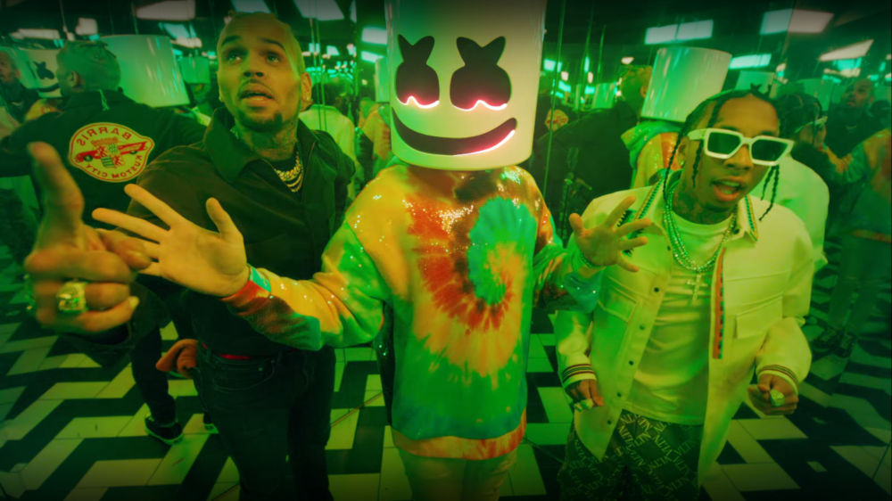 Marshmello, Chris Brown , Tyga 'Light It Up' Music Video