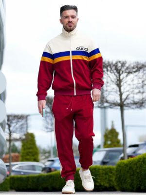 Jack Grealish Gucci Original Track Jacket Trackpants And Gucci White Sneakers