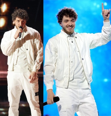 Jack Harlow Wearing A Stone Island Bomber Jacket Polo And Cargo Pants At The Kids Choice Awards 2022