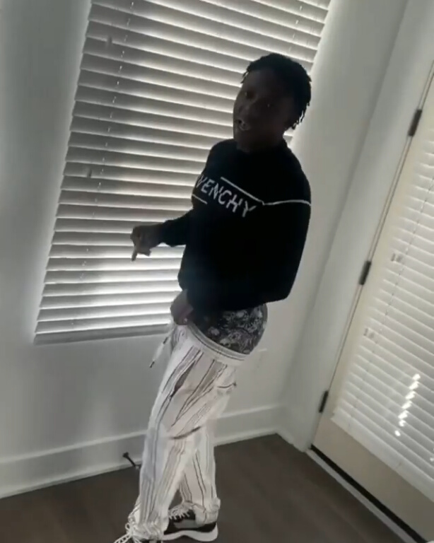 Jackboy Wearing a Givenchy Sweater With D&G Joggers and Dior Sneakers