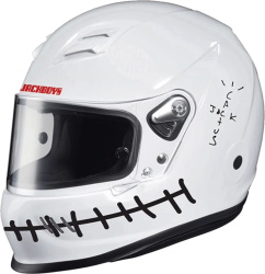 Jackboys White Moto Helmet