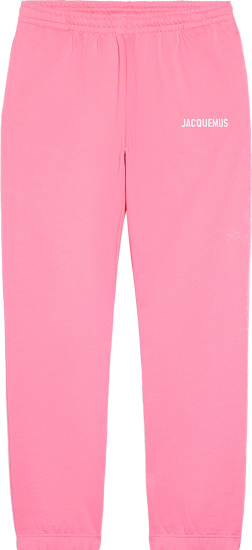 Jacquemus Pink And White Logo Jogging Sweatpants
