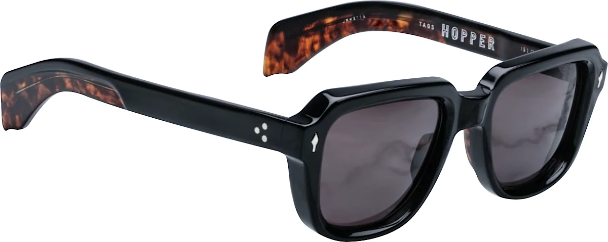 Jacques Marie Mage Black Large Square Sunglasses