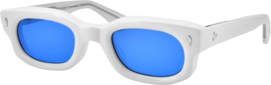Jacques Marie Mage White And Blue Whiskeyclone Sunglasses
