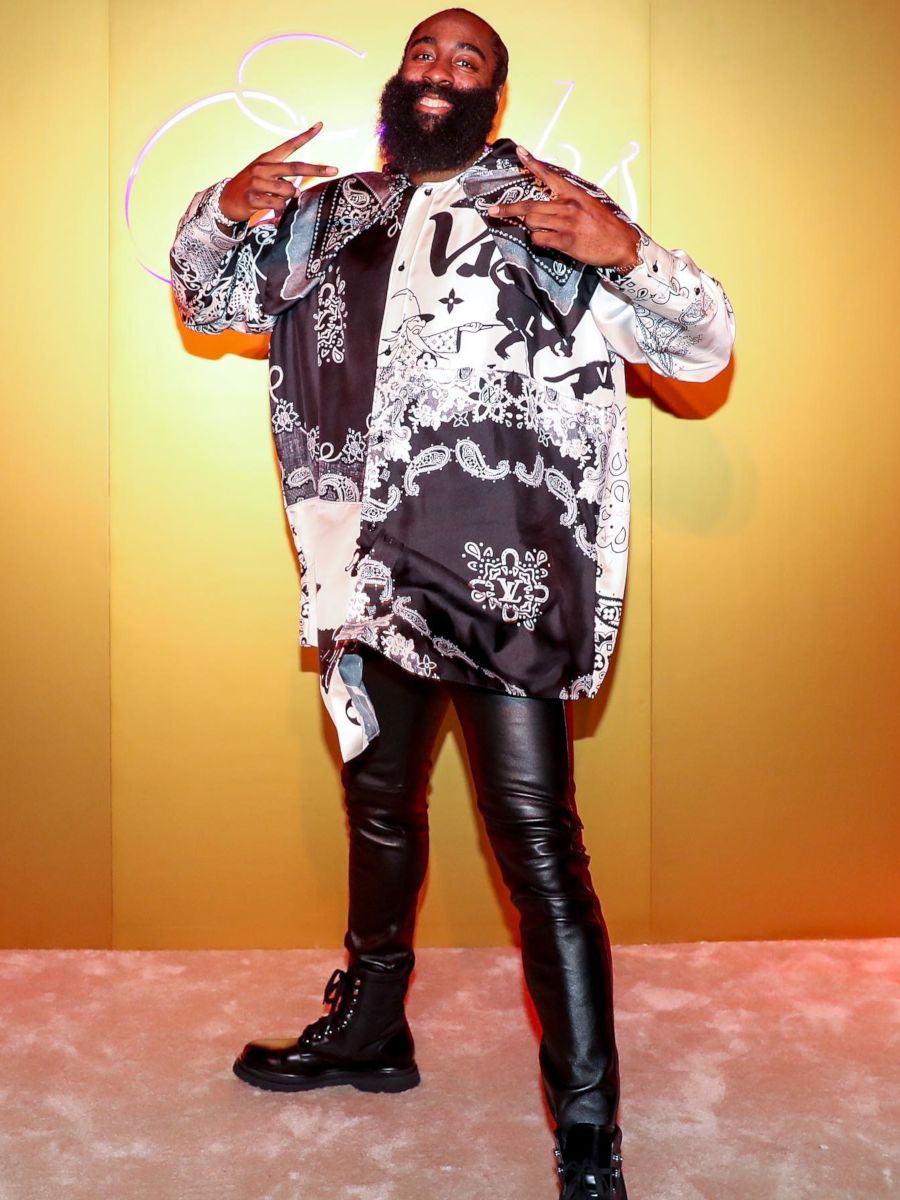 James Harden Attends a Saks Event in a Louis Vuitton & Prada Outfit
