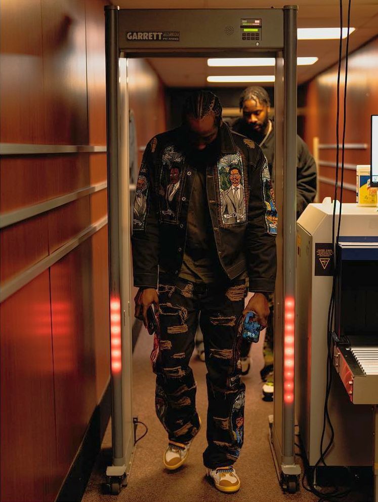 James Harden's Pregame Who Decides War x Barriers & Lanvin Curb Outfit
