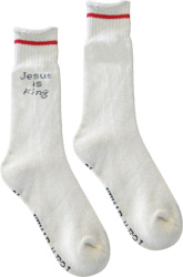 Jesus Is King White Merch Socks