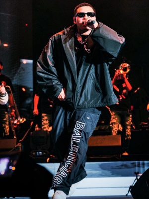 Jesus Ortiz Paz Wearing A Balenciaga Windbreaker Jacket And Trackpants With Nike Air Force 1s
