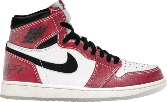 Jordan 1 Retro High White Red Glitter Trophy Room Chicago Da2728 100