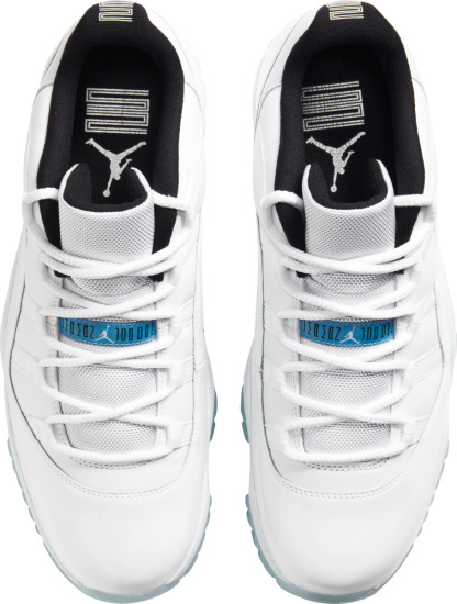 Jordan 11 Retro Low Patent White And Light Blue