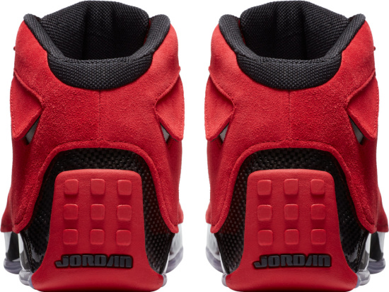 Jordan 18 Retro Red Suede Sneakers
