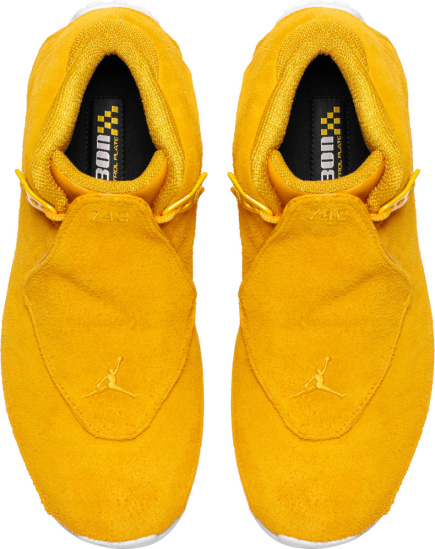 Jordan 18 Retro Yellow Suede Sneakers