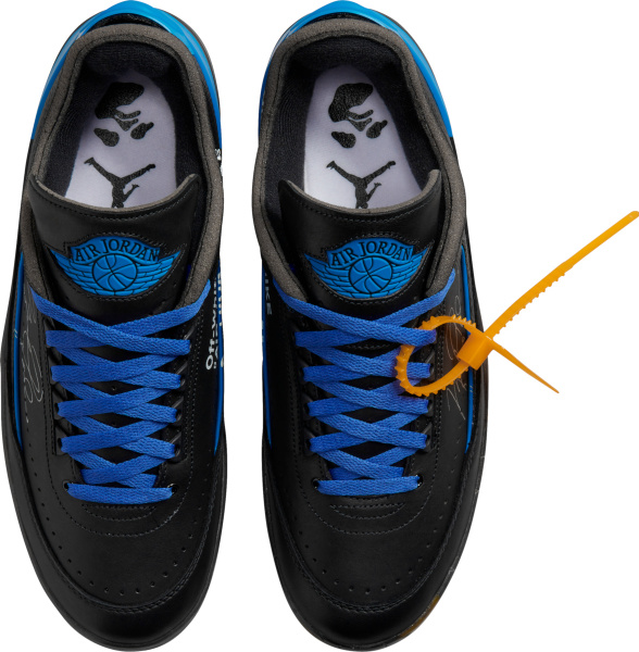Jordan 2 Retro Low X Off White Black And Blue Sneakers