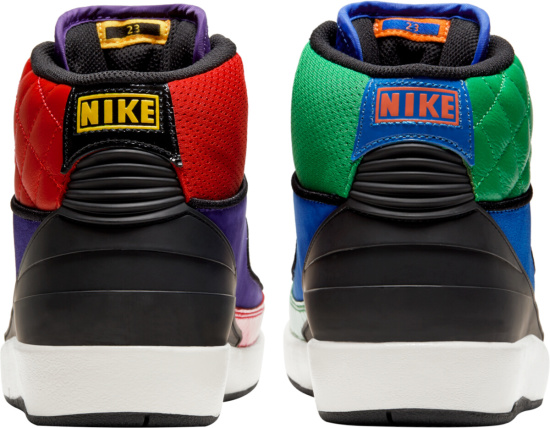 Jordan 2 Retro Mid Multicolor Patent Sneakers