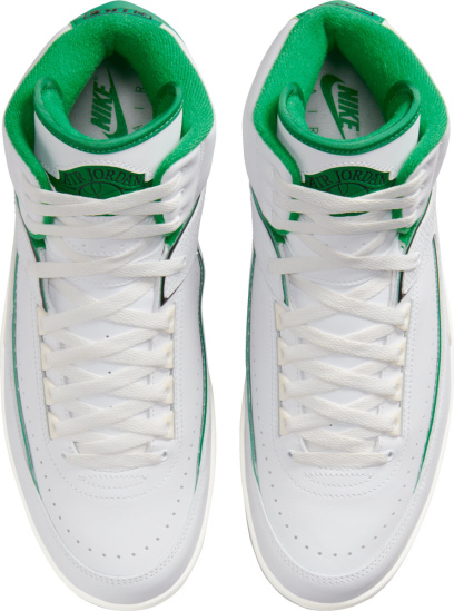 Jordan 2 Retro White And Green Sneakers