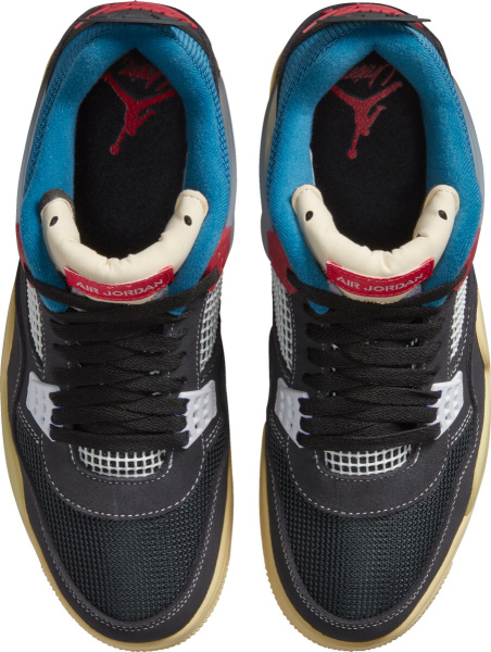 Jordan 4 Retro Sp Black Blue Red And Beige Sneakers