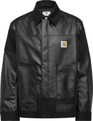 Junya Watanabe X Sacai Black Leather Paneled Jacket