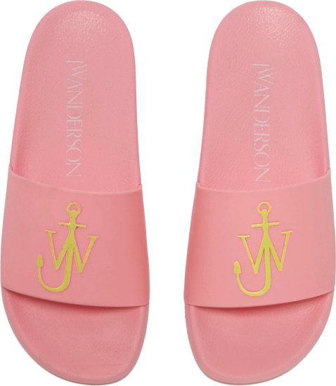 Jw Anderson Pink And Yellow Anchor Slides
