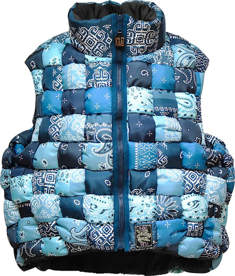 Kapital Blue Bandana Weaving Vest