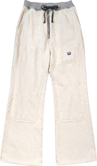 Kapital Cream Heathered Carpenter Panel Flared Sweatpants
