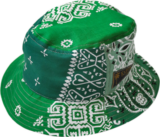 Kapital Green Bandana Patchwork Bucket Hat