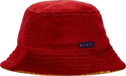 Kapital Red Corduroy Bucket Hat