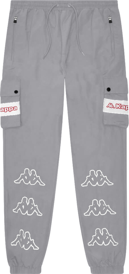 Kappa Grey Front-Logo 'Dillow' Cargo Pants | Incorporated Style