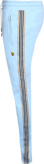 Kash Side Stripe Baby Blue Track Pants