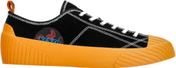Black & Orange 'Volkano' Sneakers