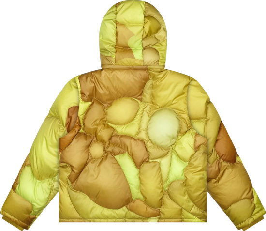 Kidsuper Gold Colorblock Quilted Puffer Jacket