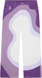 Kidsuper Purple Wavy Paneled Jeans