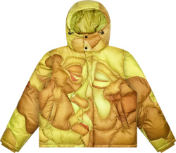 Kidsuper Yellow Kissing Quilted Puffer Jacket