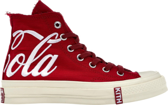 Kith X Converse X Coca Cola Red High Top Canvas Sneakers