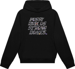 La Ropa Black Crystal Pussy Builds Strong Bones Logo Hoodie