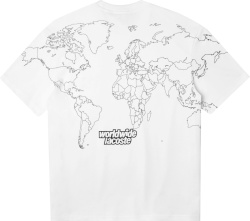Lacoste White Worldwide Map Print T Shirt