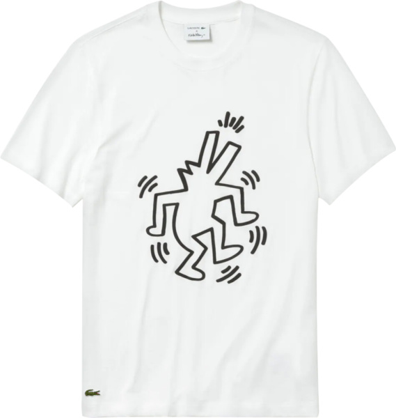 Lacoste X Keith Haring Print White T Shirt