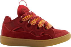 Red Suede 'Curb' Sneakers