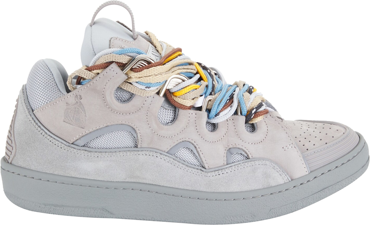 Lanvin Grey Multi-Lace 'Curb' Sneakers | INC STYLE Lanvin Grey Multi-Lace 'Curb' Sneakers | INC STYLE