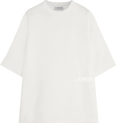Lanvin White Glossy Logo Print T Shirt