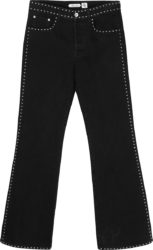 Lanvin X Future Black Side Studded Flared Jeans