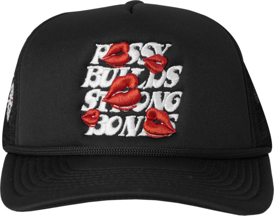 Laropa Black Pussy Builds Strong Bones Trucker Hat