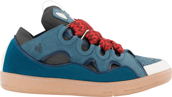 Lavin Blue And Red Lace Oversized Curb Skate Sneakers