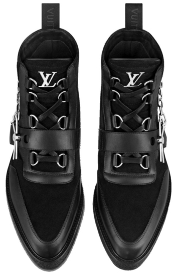 Lil Baby Black Louis Vuitton Chain Boots