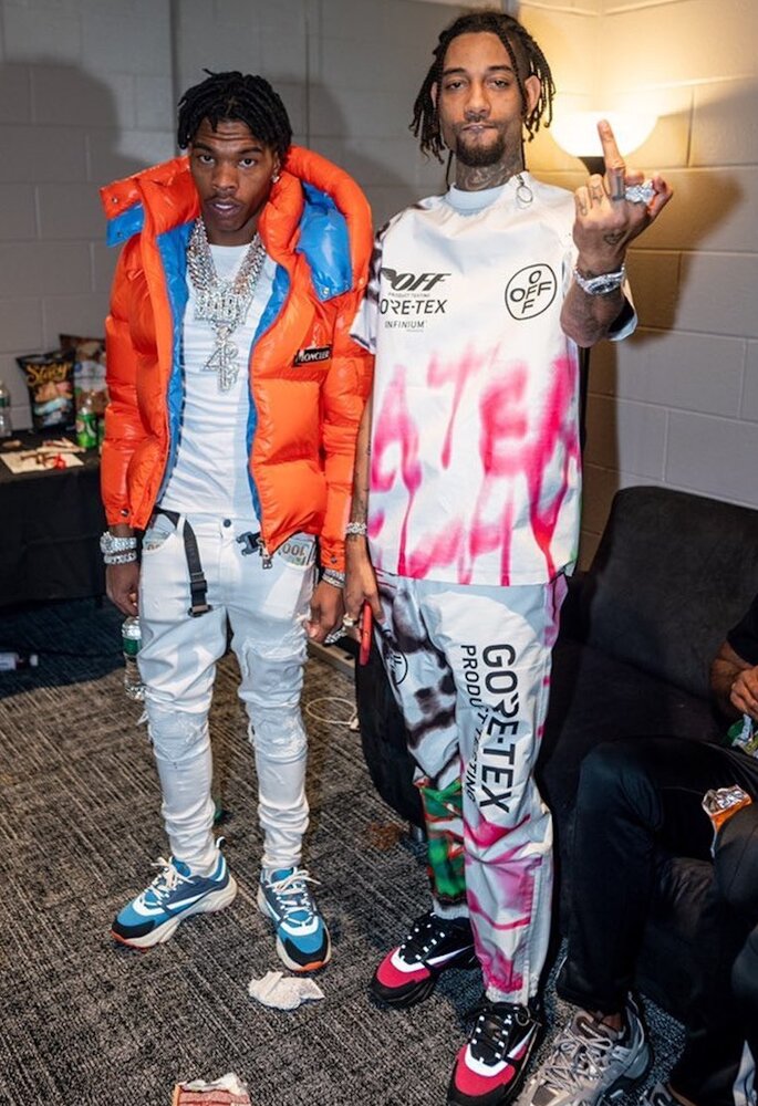 Lil Baby & PnB Rock Pose For Pic In Amiri, Dior, Moncler, & Off-White