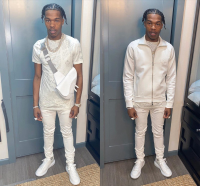 Lil Baby Rocking An All White Dior & Alexander Mcqueen 'fit