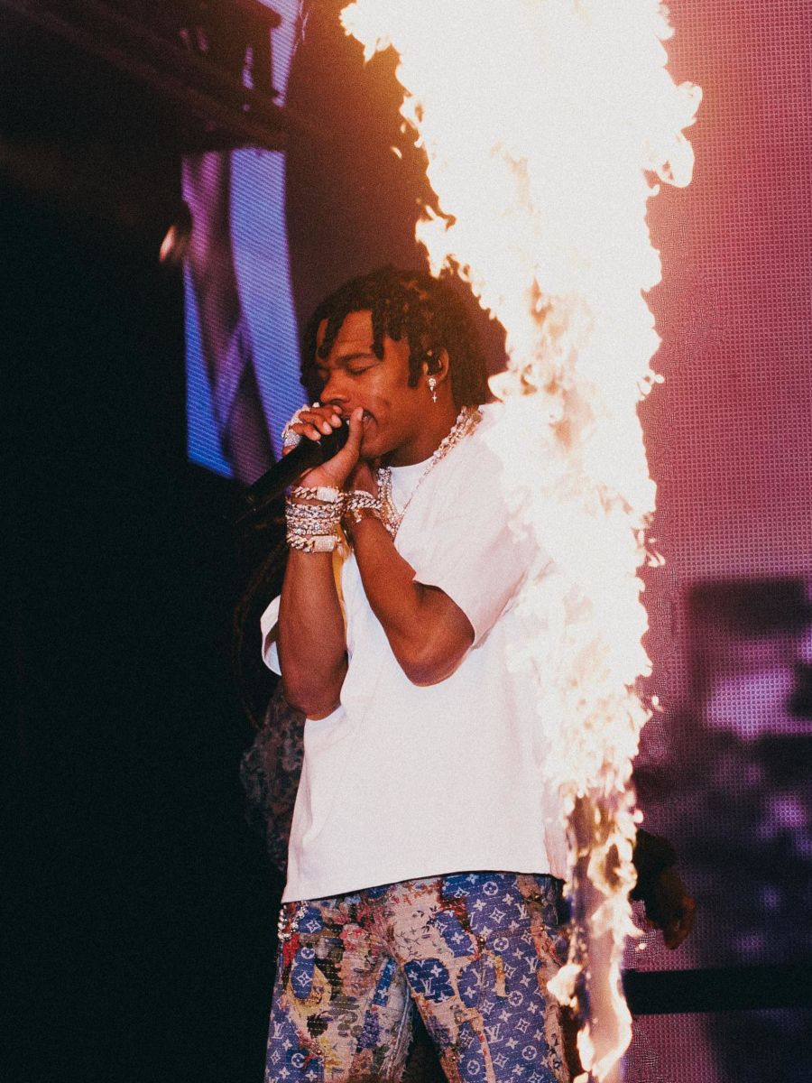 Lil Baby Performs At Rolling Loud NY In a Bottega Veneta & Louis Vuitton Outfit
