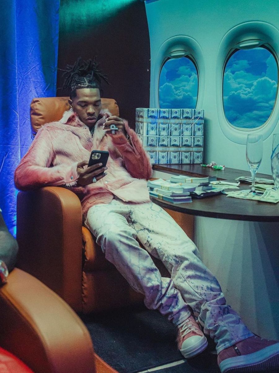 Lil Baby Relaxes In a Rick Owens & Bottega Veneta Pink Outfit