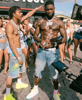 Lil Baby Wearing Amiri Shorts And Mcq Sneakers Recordd Video With Gucci Mane In D&g And Chanel