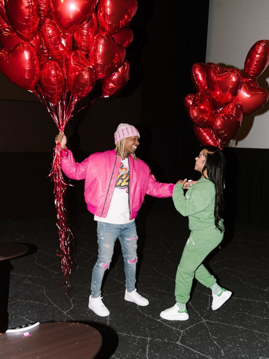 Lil Durk Celebrates Valentine's Day 2022 In an All Pink Chanel, Prada, Louis Vuitton, & Amiri Outfit